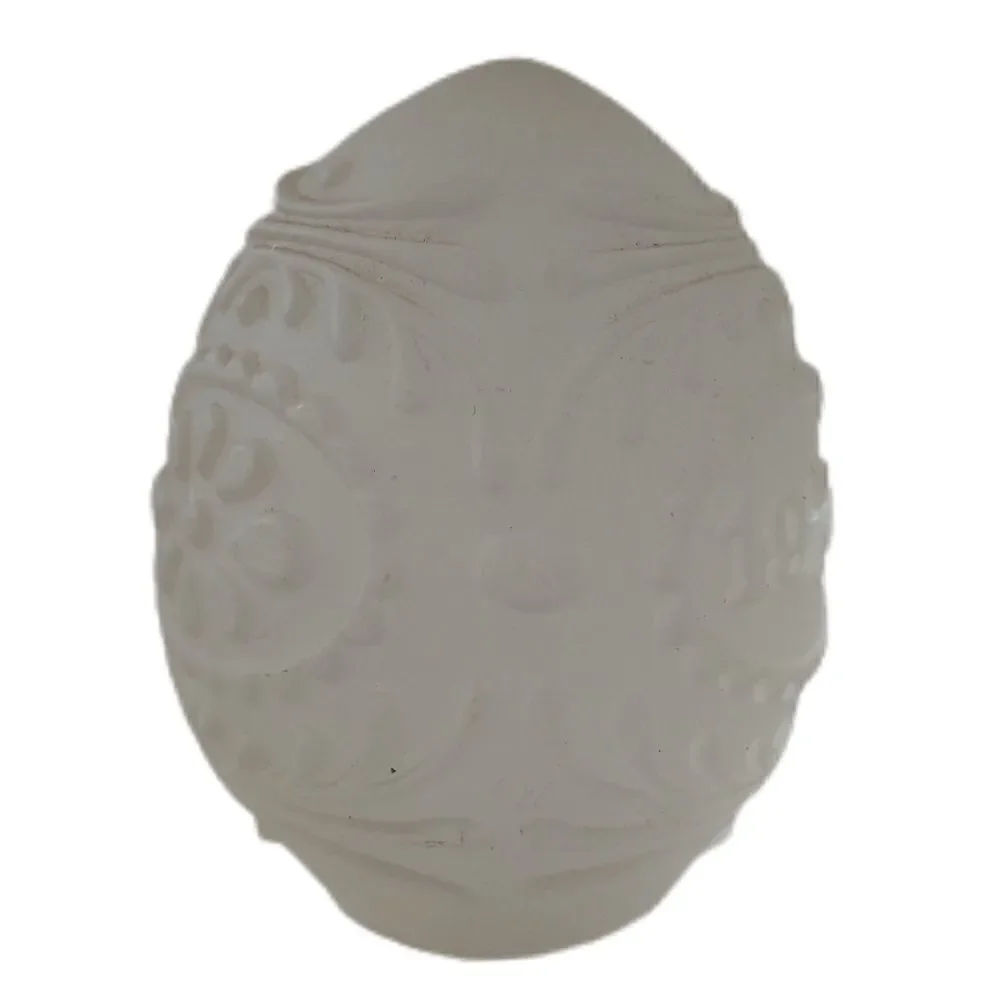Goebel Annual Crystal Egg Oval Decorated Etched Glass Vintage 1979 Frosted Retro